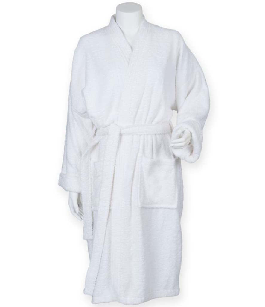Personalised  Embroidered Non Hooded Towelling Dressing Gown/Bathrobe