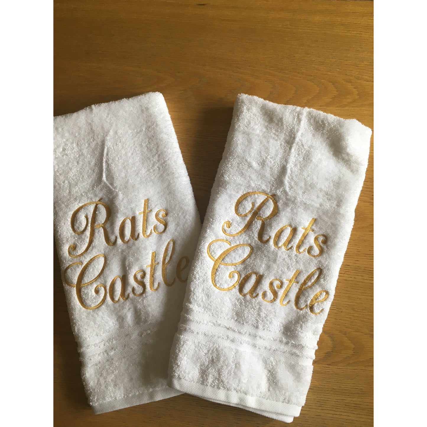 Premium Quality Extra Large Personalised Embroidered Towel Set of 2
