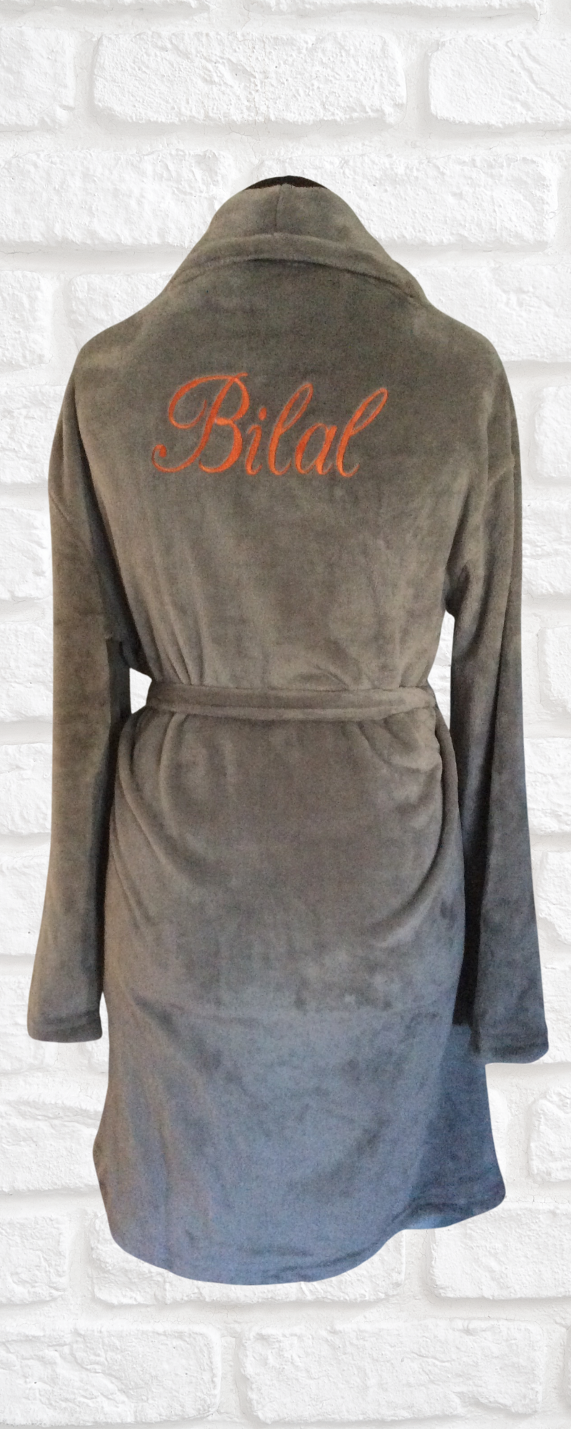 Mens Personalised Embroidered Non Hooded Dressing Gown