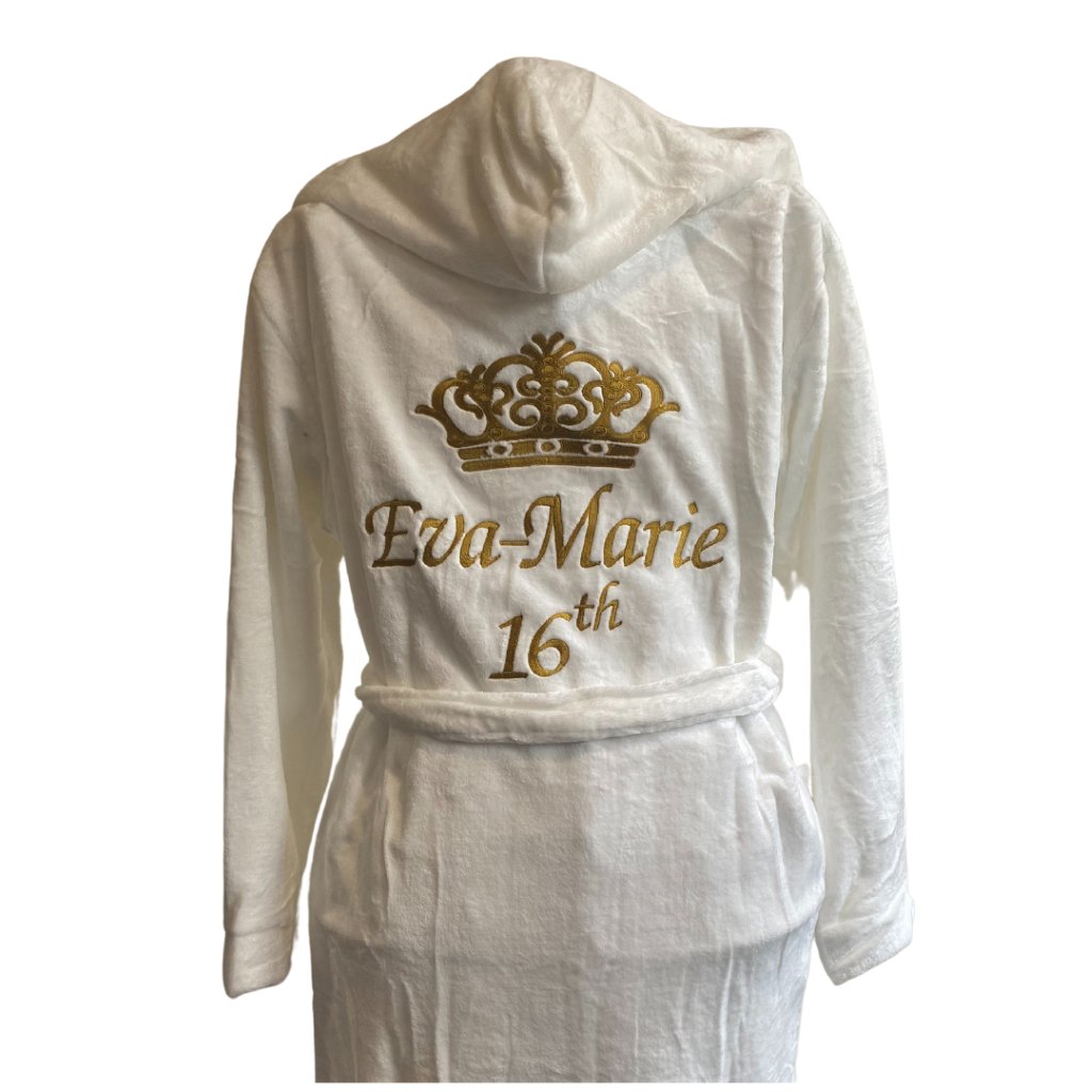 Ladies Personalised embroidered Dressing gown, 