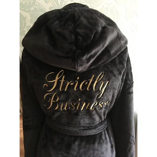 Mens Personalised Embroidered Hooded Dressing Gown